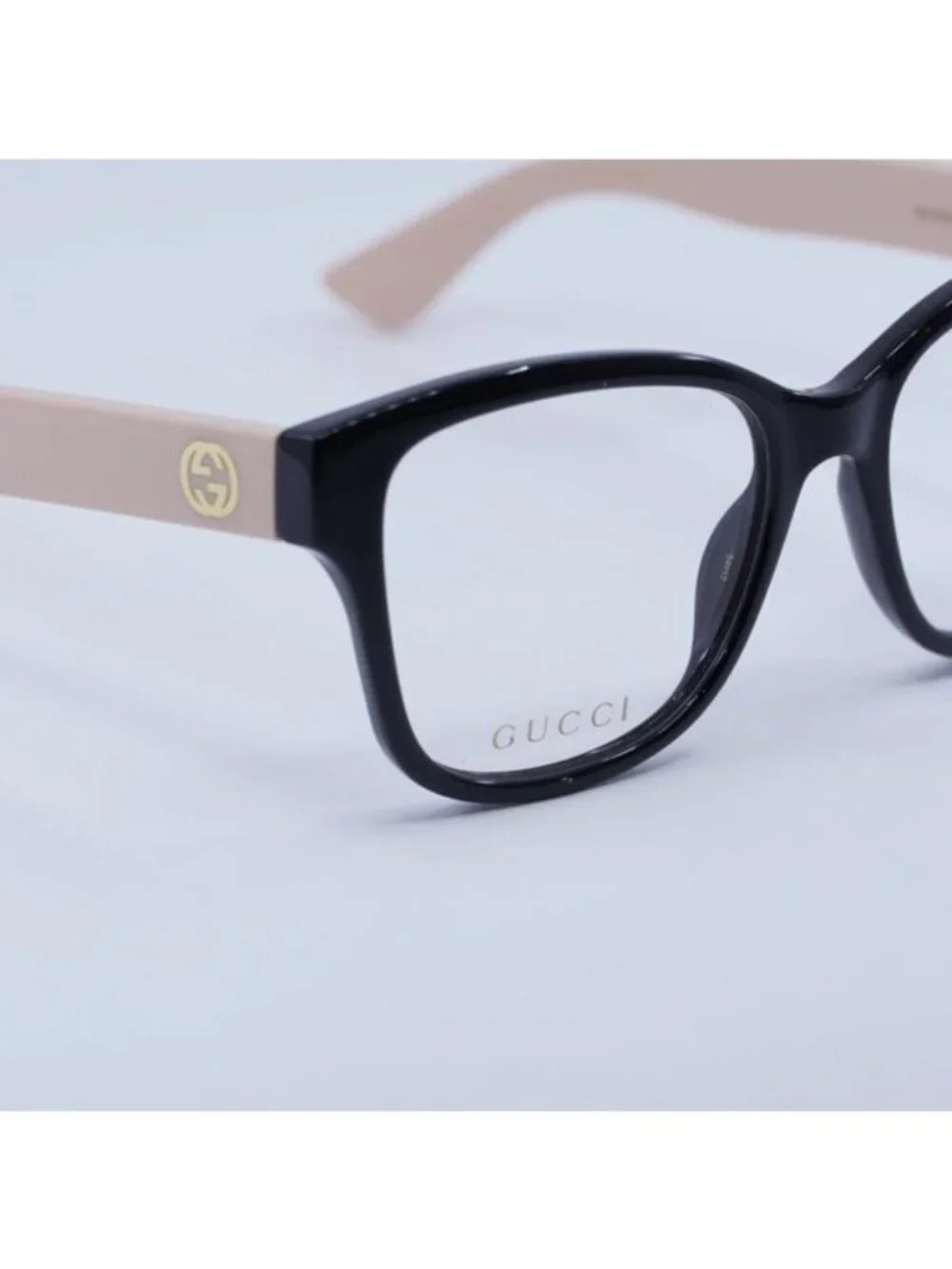 Gucci GG1340O 007 Eyeglasses Shiny Black/Pink 54mm Square Frame